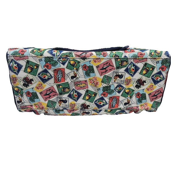 Vera Bradley Cuban Stamps Lighten Up Go Anywhere Carry-On Travel Bag Vacation - Picture 10 of 16